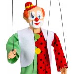 Mašek umělecká výroba Loutka sádrová Klaun s kloboučkem 20 cm – Zboží Dáma