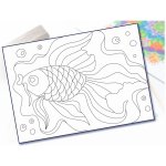 Radost v písku Šablona na pískování zlatá rybka A5 148 x 210 mm – Zboží Mobilmania