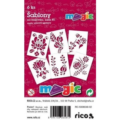 Papírové šablony sada N1 Lidové motivy – Zboží Dáma