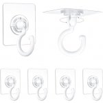 Byffoer 6 kusů háčků samolepicí háčky otočné o 360° stropní háčky háčky na ručníky bez vrtání – Zboží Mobilmania