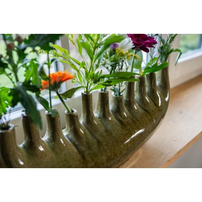 Ter Steege Váza Nine olive green D43x14 H20 – Hledejceny.cz