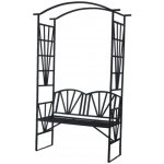 ShopJK ZAHRADNÍ PERGOLA S LAVIČKOU 114 X 45 X 208 CM PERG-N6085 – Zboží Dáma