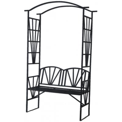 ShopJK ZAHRADNÍ PERGOLA S LAVIČKOU 114 X 45 X 208 CM PERG-N6085 – Zboží Dáma