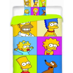 Jerry Fabrics Povlečení Simpsons square bavlna 140x200 70x90 povlečení a  ložní prádlo - Nejlepší Ceny.cz