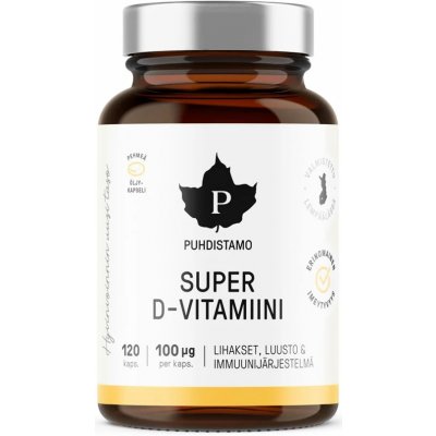 Puhdistamo Super Vitamin D 4000 iu 120 kapslí