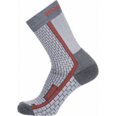Husky ponožky Treking šedá/červená – Zboží Mobilmania