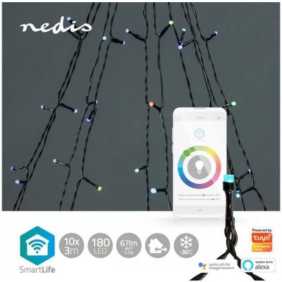 NEDIS Smart LED vánoční řetěz WIFILXT01C180 10x2m WiFi Tuya – Hledejceny.cz