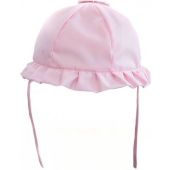 Kojenecký růžový plátěný klobouček