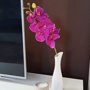DAALO Umělé květiny orchidej - tmavě růžová - AKCE!