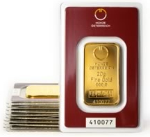 Münze Österreich zlatý slitek set 10 x 20 g