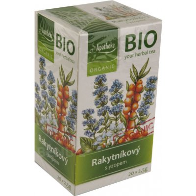 Apotheke BIO Rakytníkový s yzopem čaj 20 x 2,5 g – Zbozi.Blesk.cz