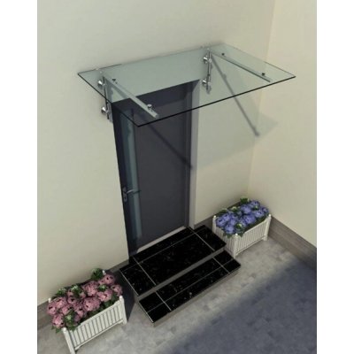 Buylando VD130-L skleněná vchodová stříška 120x90 cm – Hledejceny.cz