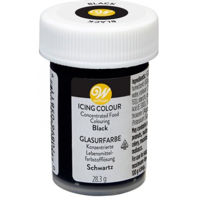 Wilton 0282 Gelová barva - černá 28 g – Zboží Dáma