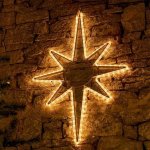 DECOLED 2D LED světelná hvězda na vrchol stromu, 80 × 120 cm, teple bílá – Hledejceny.cz