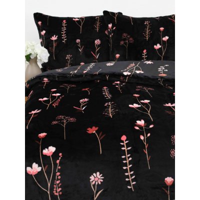 MKLuzkoviny.cz povlečení mikroplyš Exclusive Vlčí máky černé- 140x220 70x90 – Hledejceny.cz