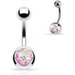 Šperky4U piercing do pupíku banánek fialový opál BS1058-A – Zbozi.Blesk.cz