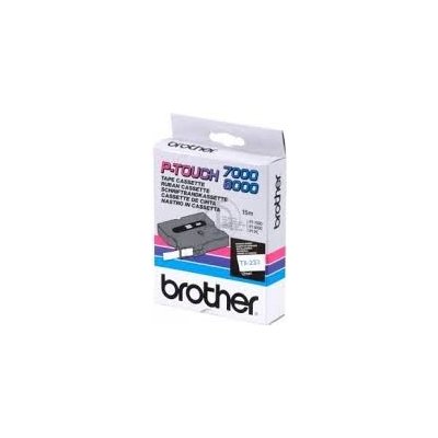 Páska do tiskárny štítků Brother TX-233, 12mm, modrý tisk/bílý podklad, laminova – Zboží Mobilmania
