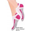 Steven kotníkové ponožky art.050 bílá růžová