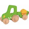 Auta, bagry, technika Goki Auto Traktor s vlečkou menší dřevěný