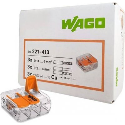 WAGO svorek s páčkou mini 221-413 – Sleviste.cz