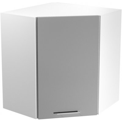 Halmar Horní skříňka rohová Vento GN-60/72, bílá / šedá – Zboží Dáma