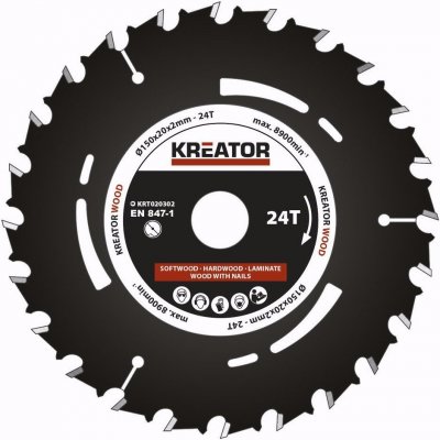 KREATOR KRT020302 Pilový kotouč pro ponorné pily 150mm, 24T – Zboží Mobilmania