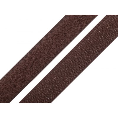 Suchý zip metráž - háček+plyš - tmavě hnědý (20 mm) – Hledejceny.cz