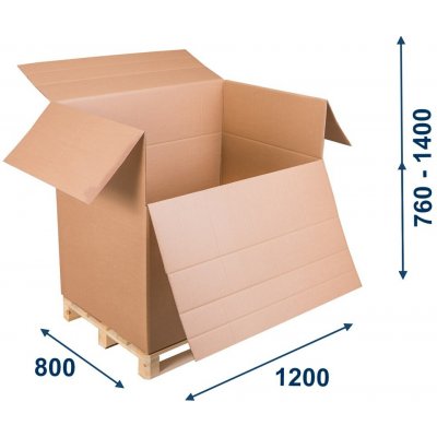 Eobaly.cz Přepravní EUROBOX 1200 x 800 x 1100 5VVL variabilní výška - 10 ks – Hledejceny.cz