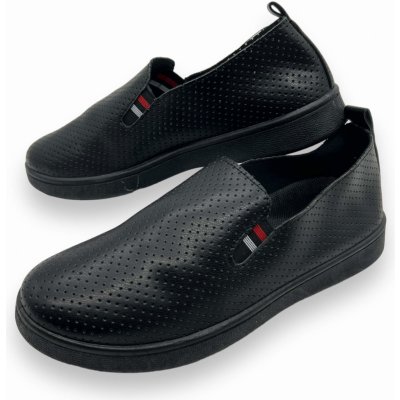 Fashion dámské nadměrné černé slip on tenisky – Zboží Mobilmania