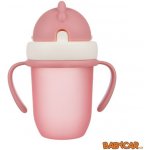 Canpol babies hrníček se silikonovou slámkou Matt růžový 210 ml – Zboží Dáma