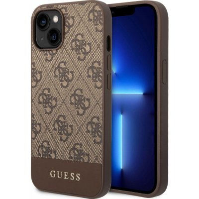 Pouzdro Guess 4G Stripe iPhone 14 Plus hnědé – Hledejceny.cz