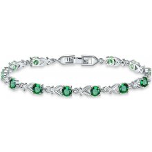 Elanis Jewel Dámský elegantní náramek Adrianna Smaragd Green se zirkony EJ00744