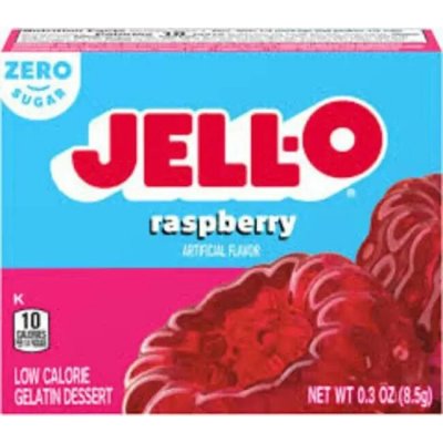 Jell-O zero instantní želatina bez cukru s příchutí maliny 8,5 g – Zboží Mobilmania