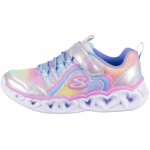 Skechers S Lights Heart Lights Rainbow Lux silver multi – Zboží Dáma