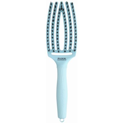OLIVIA GARDEN Finger Brush Blue Sky kartáč na vlasy masážní 6-řadý střední – Zboží Dáma