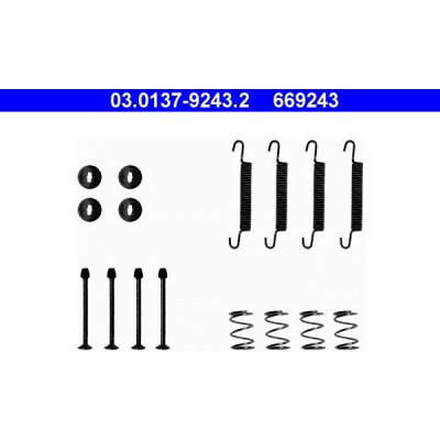 ATE Sada prislusenstvi, parkovaci brzdove celisti 03.0137-9243.2 – Zboží Mobilmania