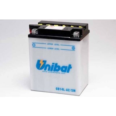 Motobaterie Unibat 12V, CB14L-A2, 14AH, 190A, konvenční 134x89x166 KAWASAKI KLR 650 rok 87-04 – Zboží Mobilmania