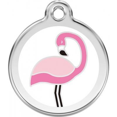 Red Dingo Známka Flamingo White Plameňák bílý M 30 mm – Zboží Dáma