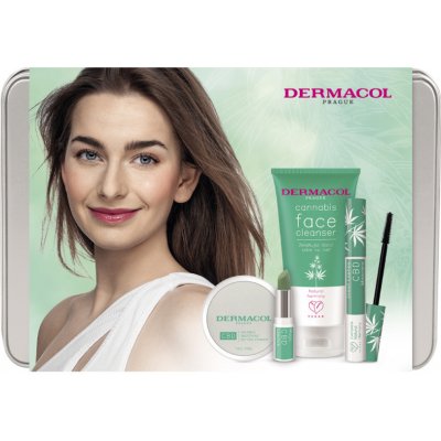 Dermacol CBD deko CBD Rtěnka měnící barvu 3,5 g Great Lashes CBD, Řasenka 9 ml + pudr s CBD 8 g Cannabis krém na tvář 150 ml – Zboží Dáma