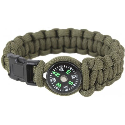 Rothco Survival Paracord s kompasem zelená – Zboží Mobilmania