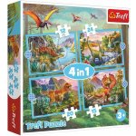 Trefl 4v1 Unikátní dinosauři 28,5x20,5cm v krabici 28x28x6cm – Hledejceny.cz
