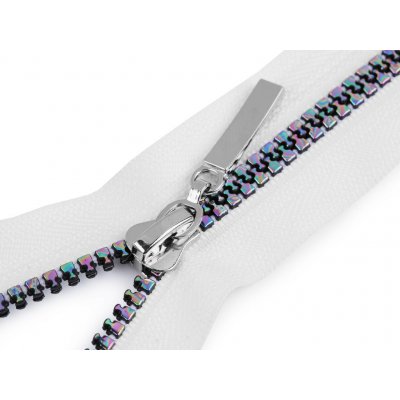 Prima-obchod Duhový kostěný zip No 5 délka 80 cm, barva 101 bílá – Hledejceny.cz