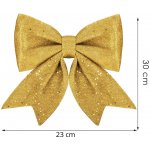SPRINGOS Vánoční mašle s flitry 30x27,5cm zlatá vánoční dekorace CA1301-XG – Hledejceny.cz