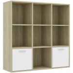 Knihovna Bílá Sonoma Oak 98x30x98 cm – Zboží Mobilmania