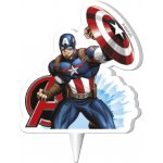Dekora Narozeninová svíčka Captain America 7 5 cm – Zboží Mobilmania