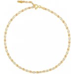 SILVEGO Zlatý řetízek na nohu ze žlutého, bílého a růžového zlata s broušenými očky FNN1424AGYWR – Zboží Mobilmania