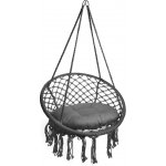 Textilomanie závěsné křeslo KOLUMBIA s polštářem tmavě šedé – Zboží Dáma