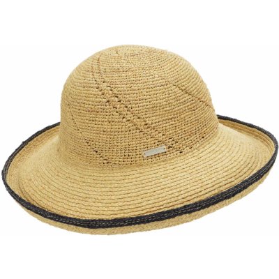 Seeberger Crochet Big Brim dámský letní slaměný klobouk s širší krempou – Zboží Mobilmania