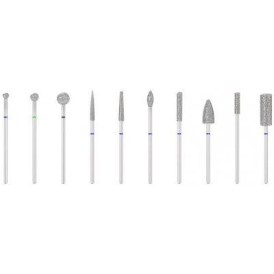 Activeshop Sada diamantových fréz 10 ks 141042 – Zboží Dáma
