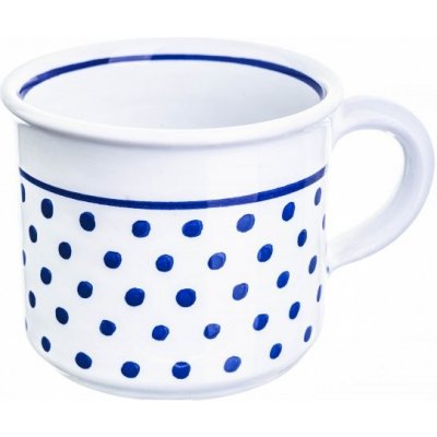 Moravská keramika Kafáč puntík modrý na bílé 500 ml – Zboží Mobilmania
